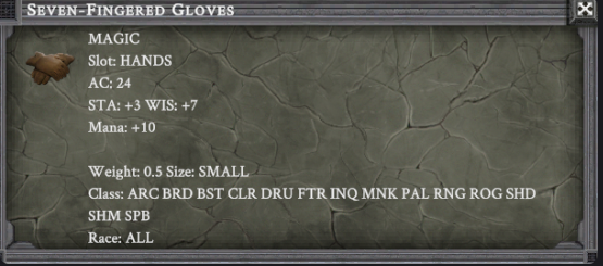 SEVEN-FINGERED GLOVES item card